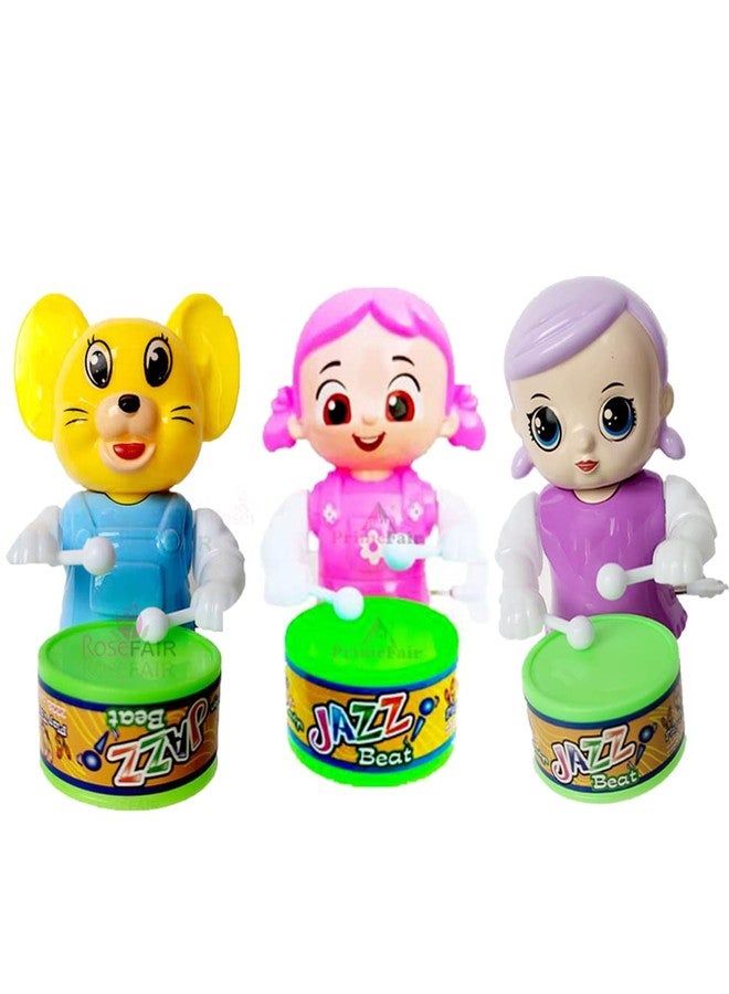 PRIMEFAIR Cute Drummer Toy with Drumming and Dancing Action for Kids Baby Rattle Toys Set Toddler Kids Key-Operated (CAT-PINK-BABY-003) - Image 1